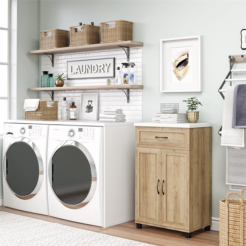 Pemberly Row  Framed 2 Door / 1 Drawer Base Cabinet in Natural