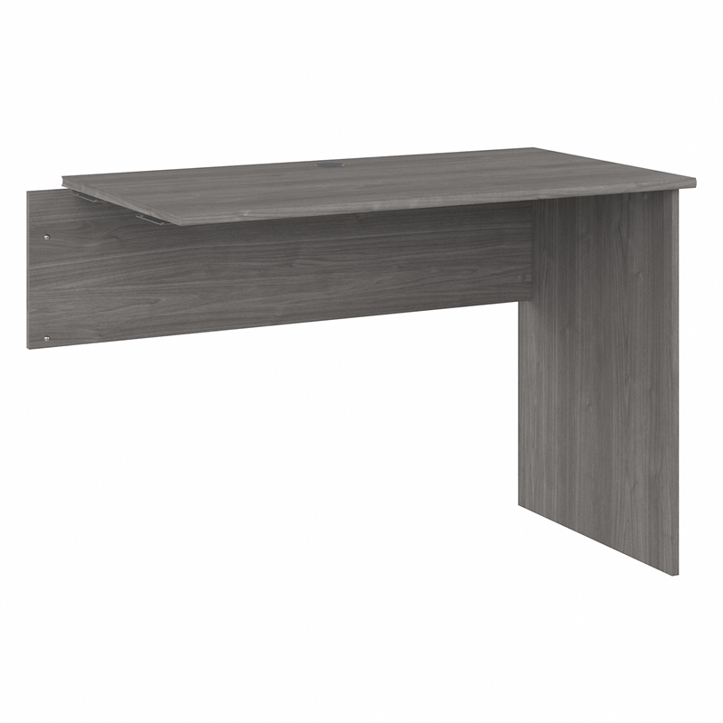 Pemberly Row Modern Desk Return in Modern Gray - Engineered Wood