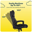 Pemberly Row Executive Office Chair Space Black Bonded Leather