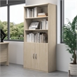 Pemberly Row Tall 5 Shelf Bookcase in Natural Elm - Engineered Wood