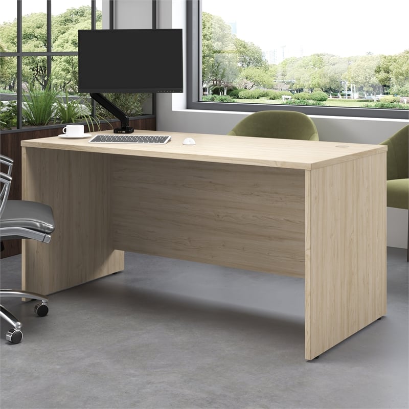 Pemberly Row 60W x 30D Office Desk in Natural Elm - Engineered Wood