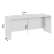 Pemberly Row 72W x 24D Credenza Desk in Natural Elm - Engineered Wood