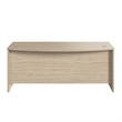 Pemberly Row 72W x 36D Bow Front Desk in Natural Elm - Engineered Wood