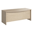 Pemberly Row 72W x 36D Bow Front Desk in Natural Elm - Engineered Wood