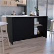 Pemberly Row Modern Engineered Wood Kitchen Island in Multi-Color