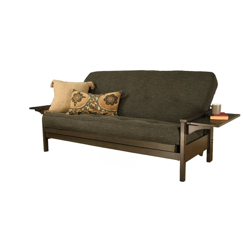 Pemberly Row Traditional Sofa Sleeper Includes Linen Charcoal Gray Mattress