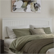 Pemberly Row King Wood Panel Headboard with USB Charging Station in White