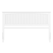 Pemberly Row King Wood Panel Headboard with USB Charging Station in White