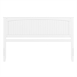 Pemberly Row King Wood Panel Headboard with USB Charging Station in White