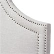 Pemberly Row Modern Upholstered Queen Headboard in Grayish Beige
