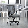 Pemberly Row Contemporary High Back Mesh Office Chair in Gray
