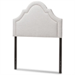 Pemberly Row Modern Upholstered Twin Headboard in Grayish Beige