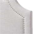 Pemberly Row Modern Upholstered Twin Headboard in Grayish Beige