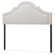Pemberly Row Modern Upholstered Queen Headboard in Grayish Beige
