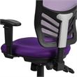 Pemberly Row Modern Mid Back Mesh Swivel Office Chair in Purple