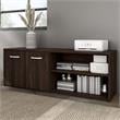 Pemberly Row Low Storage Cabinet with Doors in Black Walnut - Engineered Wood