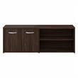 Pemberly Row Low Storage Cabinet with Doors in Black Walnut - Engineered Wood