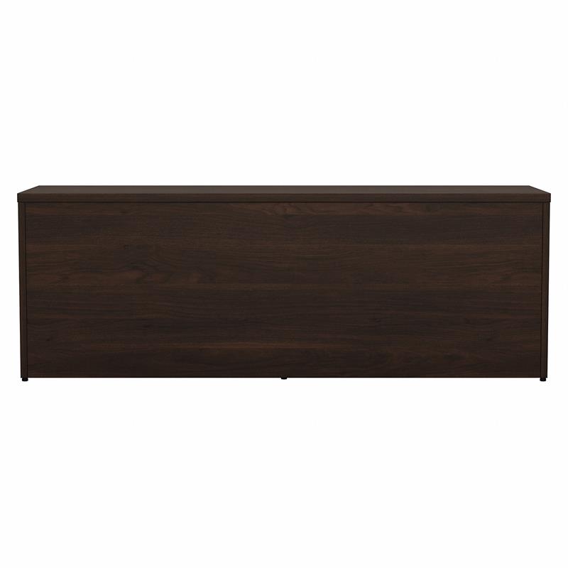 Pemberly Row Low Storage Cabinet with Doors in Black Walnut - Engineered Wood