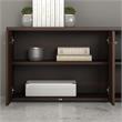 Pemberly Row Low Storage Cabinet with Doors in Black Walnut - Engineered Wood