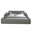Pemberly Row Smart Multifunctional Queen Size Bed Made with Wood in Gray