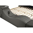 Pemberly Row Smart Multifunctional Queen Size Bed Made with Wood in Gray