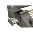 Pemberly Row Smart Multifunctional Queen Size Bed Made with Wood in Gray
