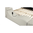 Pemberly Row Smart Multifunctional Queen Size Bed Made with Wood in Beige Color