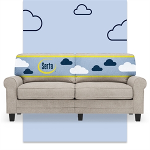 Pemberly Row 73&quot Rolled Arm Sofa with Removable Covers Light Gray