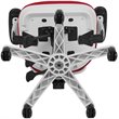 Pemberly Row Mid Back Executive Mesh Office Swivel Chair in Red and White