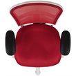Pemberly Row Mid Back Executive Mesh Office Swivel Chair in Red and White