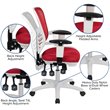Pemberly Row Mid Back Executive Mesh Office Swivel Chair in Red and White