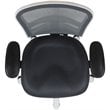 Pemberly Row Mid Back Executive Mesh Office Swivel Chair in Gray and White