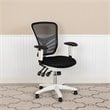 Pemberly Row Mid Back Executive Mesh Office Swivel Chair in Black and White
