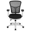 Pemberly Row Mid Back Executive Mesh Office Swivel Chair in Black and White