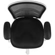 Pemberly Row Mid Back Executive Mesh Office Swivel Chair in Black and White