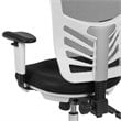 Pemberly Row Mid Back Executive Mesh Office Swivel Chair in Black and White