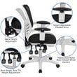 Pemberly Row Mid Back Executive Mesh Office Swivel Chair in Black and White