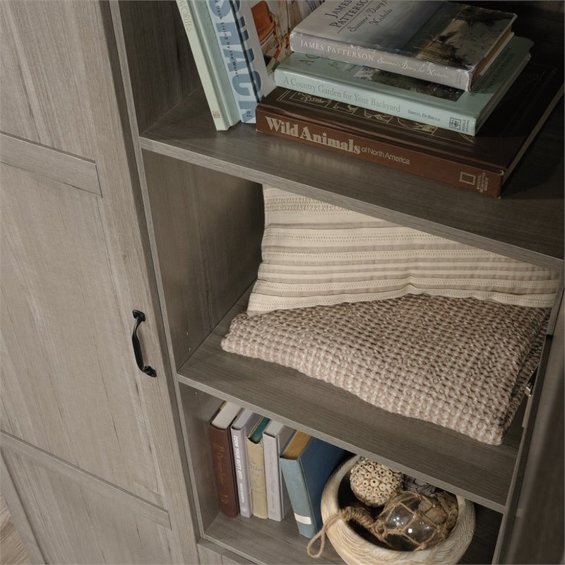 Pemberly Row Engineered Wood Storage Cabinet in Silver Sycamore