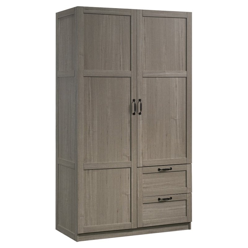 Pemberly Row Engineered Wood Storage Cabinet in Silver Sycamore
