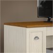 Pemberly Row L Desk with Hutch and Storage in Antique White - Engineered Wood
