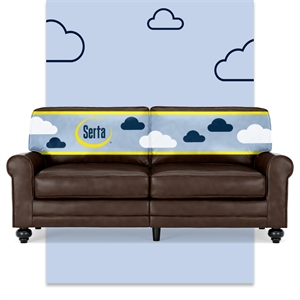 Pemberly Row 73&quot Rolled Arm Sofa with Removable Covers Chestnut Brown