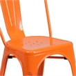 Pemberly Row Modern Metal Stackable Dining Side Chair in Orange