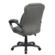 Pemberly Row High Back Gray Microfiber Upholstered Office Chair