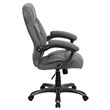 Pemberly Row High Back Gray Microfiber Upholstered Office Chair