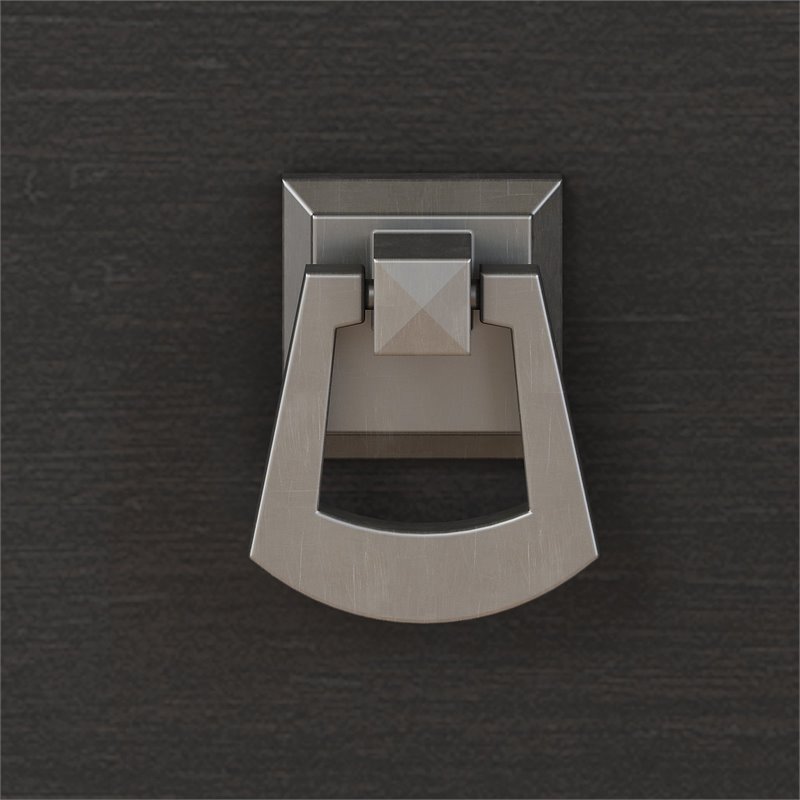 Pemberly Row L Shaped Desk with Storage in Vintage Black - Engineered Wood