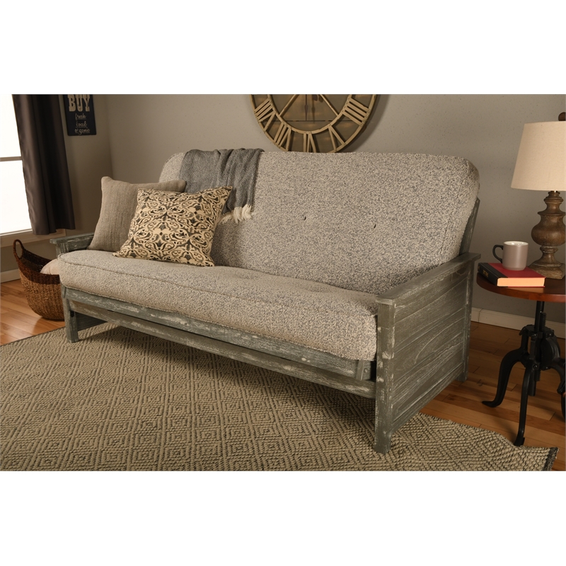 Pemberly Row Full-size Futon Mattress in Gray-Frame Not Included