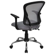 Pemberly Row Contemporary Mid Back Mesh Office Chair in Gray