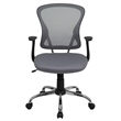 Pemberly Row Contemporary Mid Back Mesh Office Chair in Gray