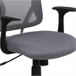 Pemberly Row Contemporary Mid Back Mesh Office Chair in Gray