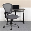 Pemberly Row Contemporary Mid Back Mesh Office Chair in Gray